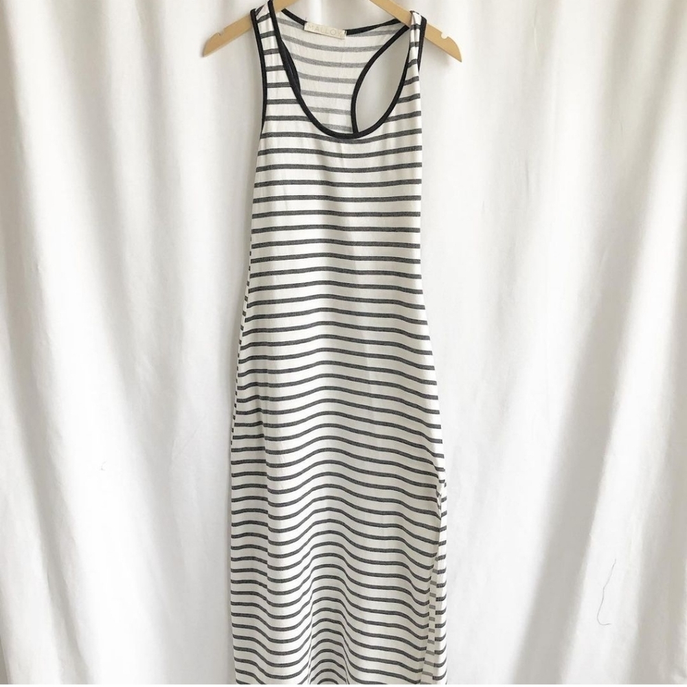 Malloy black and white maxi dress